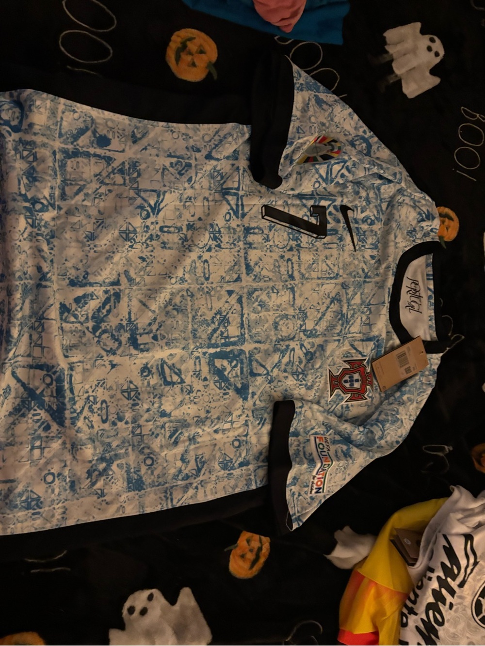 mensSoccer Jersey - White & Light Blue